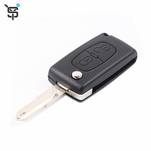 Chinese supplier smart car keys for 206 2 button custom key with 433 mhz 46 chip
